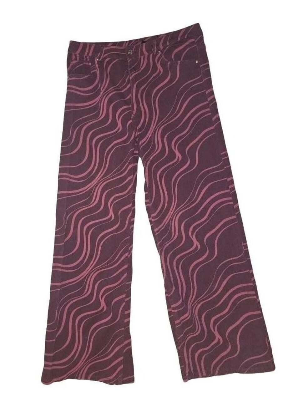 H&M Divided Wavy Print Wide Leg Pants Size 14
